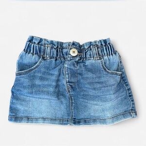 wonder nation Blue Elastic Waist Denim Skort